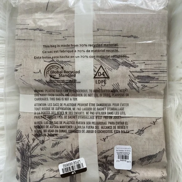 NWT Pottery Barn Rustic Forest Shower Curtain Woodland Cabin Mountain Deer Stag - Picture 2 of 5